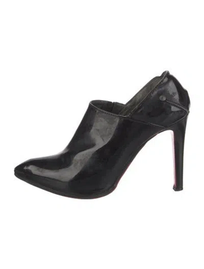 Pre-owned Costume National Patent Leather Mules In Black