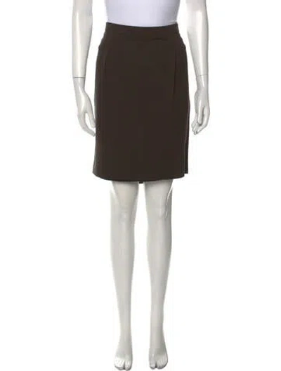 Pre-owned Costume National Pleated Accents Knee-length Skirt In Green