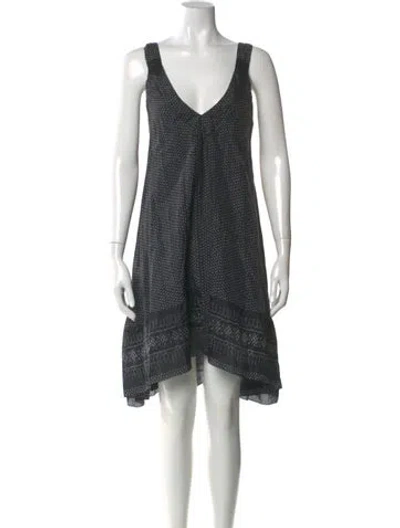 Pre-owned Costume National Printed Knee-length Dress In Gray