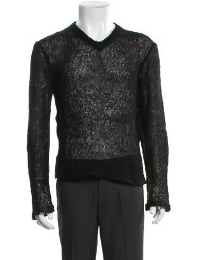 Pre-owned Costume National Printed V-neck Pullover In Gray