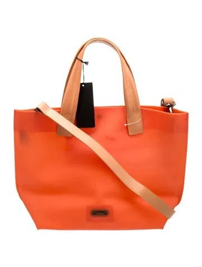 Pre-owned Costume National Rubber Crossbody Bag In Orange