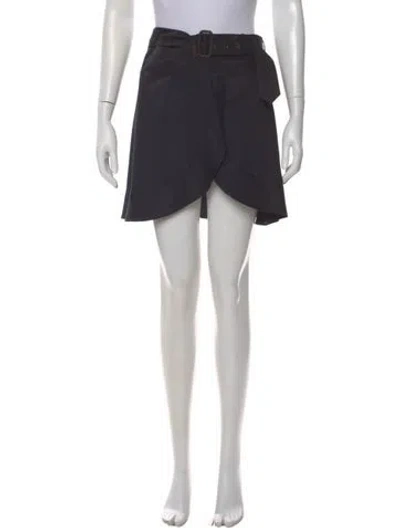 Pre-owned Costume National Ruffle Embellishment Mini Skirt In Black
