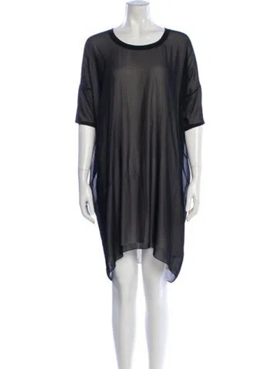 Pre-owned Costume National Scoop Neck Mini Dress In Green