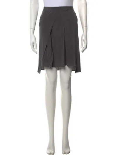 Pre-owned Costume National Silk Mini Skirt In Grey