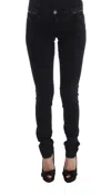 Costume National Sleek Slim Fit Designer Jeans In Classic Black