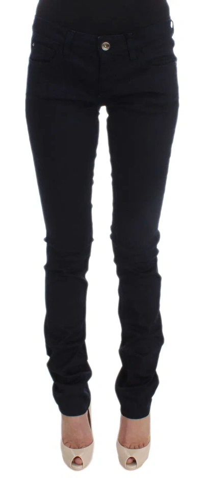 Costume National Slim Fit Cotton Blend Jeans In Blue
