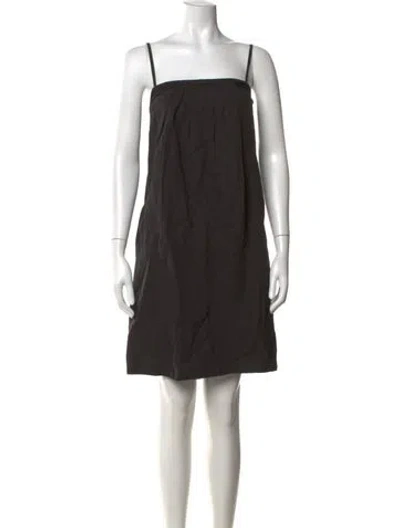Pre-owned Costume National Square Neckline Mini Dress In Black
