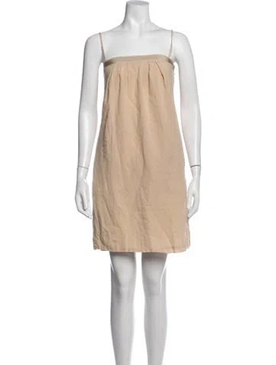 Pre-owned Costume National Square Neckline Mini Dress In Black/neutrals
