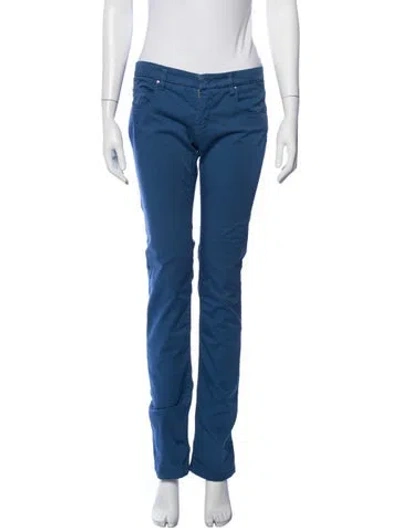 Pre-owned Costume National Straight Leg Pants In Blue
