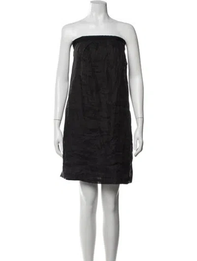 Pre-owned Costume National Strapless Mini Dress In Black