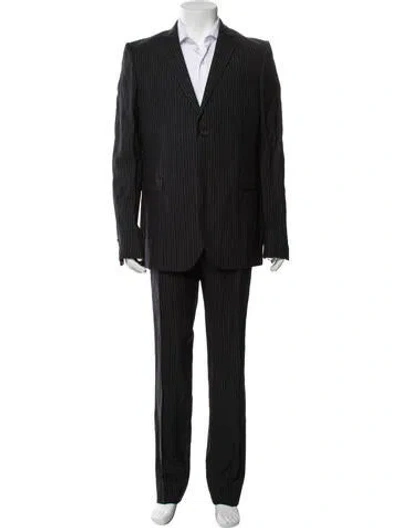 Pre-owned Costume National Striped Two-piece Suit In Black