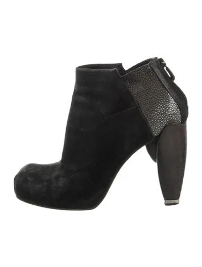 Pre-owned Costume National Suede Boots In Black