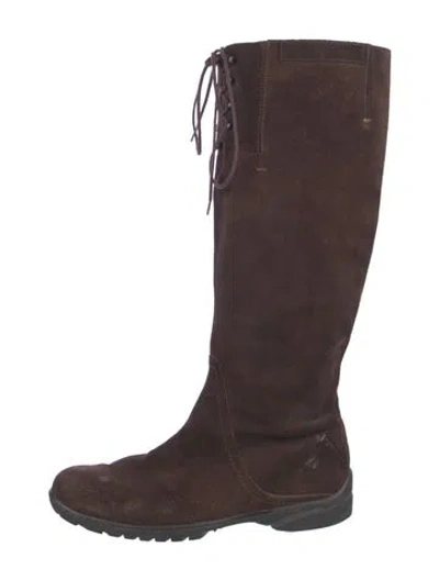 Pre-owned Costume National Suede Boots In Brown