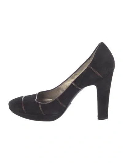 Pre-owned Costume National Suede Pumps In Blue
