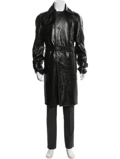 Pre-owned Costume National Trench Coat In Black