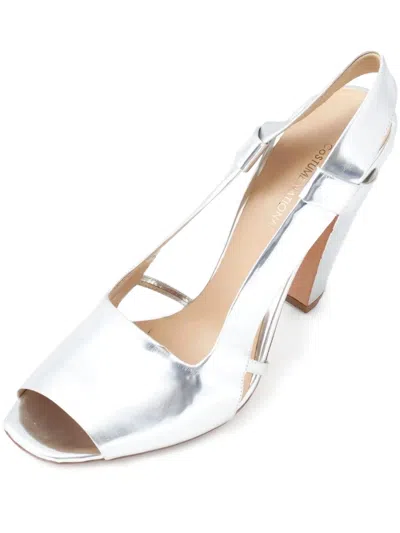Pre-owned Costume National Vintage 105mm Costume National Sandals In Silver
