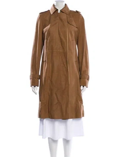 Pre-owned Costume National Vintage 1990's Trench Coat In Brown