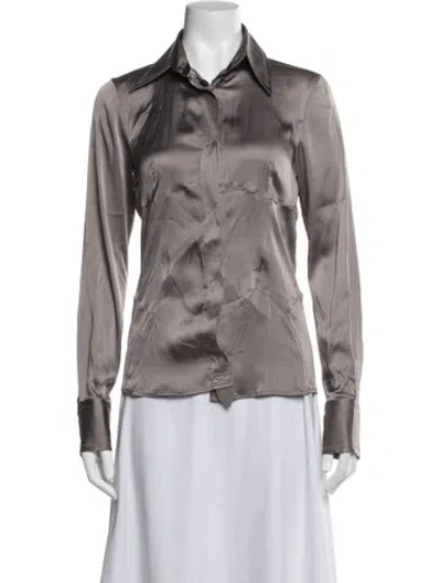Pre-owned Costume National Vintage 2004 Button-up Top W/ Tags In Grey
