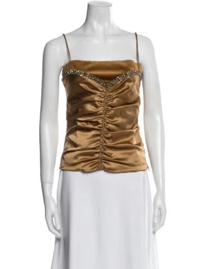 Pre-owned Costume National Vintage 2006 Crop Top In Neutral