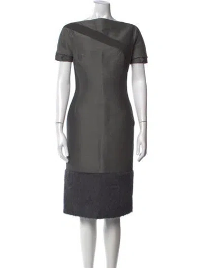 Pre-owned Costume National Vintage Knee-length Dress In Grey