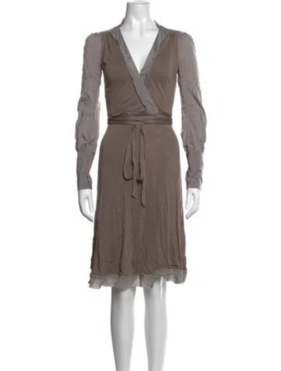 Pre-owned Costume National Vintage Knee-length Dress In Grey