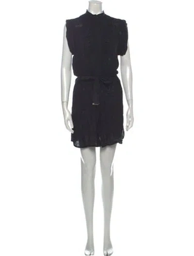 Pre-owned Costume National Vintage Mini Dress In Black