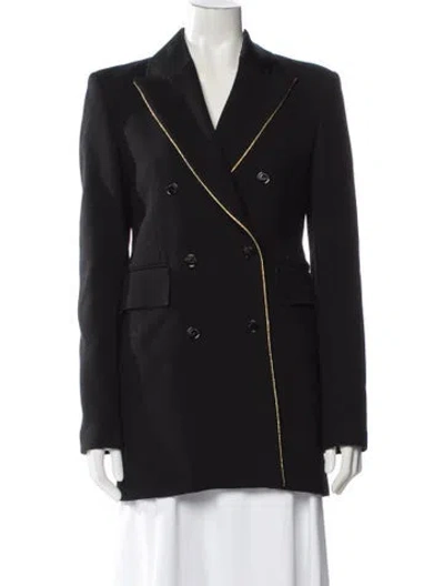 Pre-owned Costume National Virgin Wool Peacoat In Black