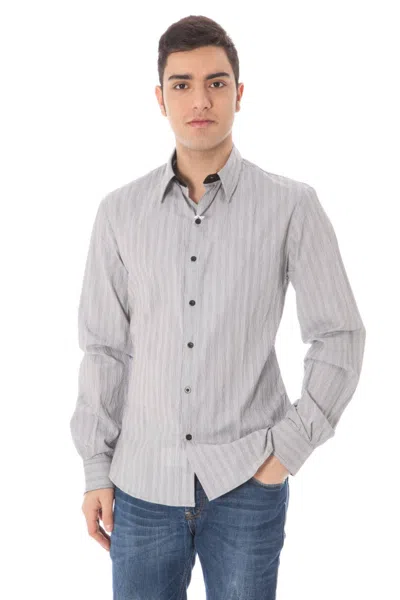Costume National White Cotton Men Shirt In Blue