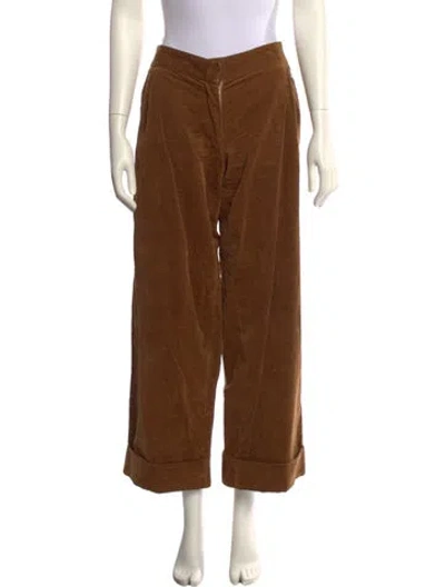 Pre-owned Costume National Wide Leg Pants In Brown