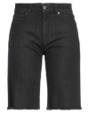 Costume National Woman Denim Shorts Charcoal Size 26 Cotton, Elastane In Grey