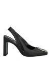 Costume National Woman Pumps Black Size 10 Soft Leather In Black
