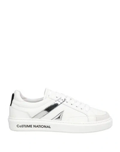 Costume National Woman Sneakers White Size 7 Leather