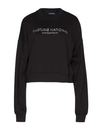 Costume National Woman Sweatshirt Black Size Xl Cotton