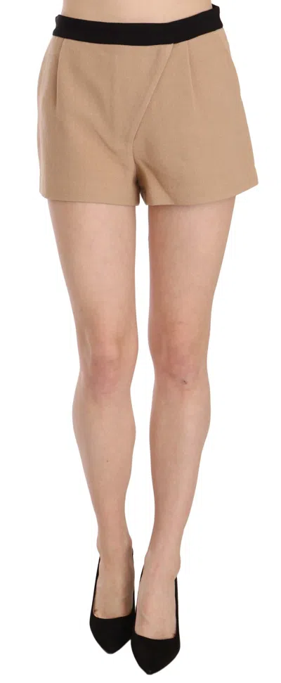 Costume National Women'ss Beige Cotton Mid Waist Mini Women's Short In Sand