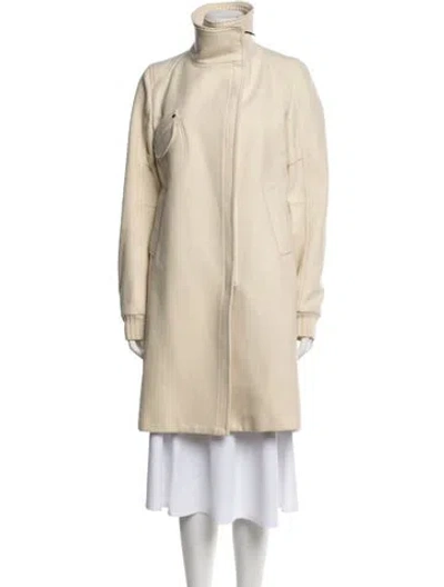 Pre-owned Costume National Wool Coat In Yellow