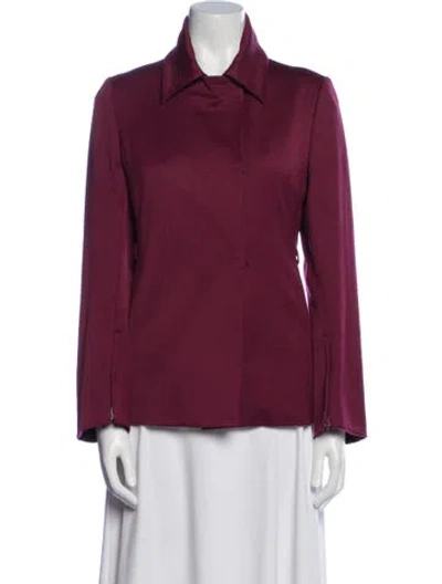 Pre-owned Costume National Wool Jacket In Burgundy