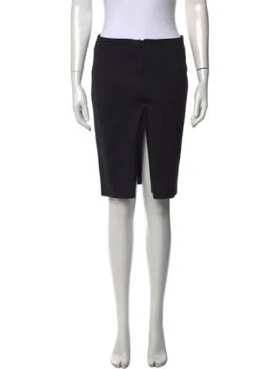 Pre-owned Costume National Wool Knee-length Skirt In Black
