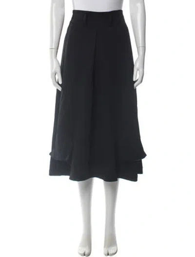 Pre-owned Costume National Wool Midi Length Skirt In Black