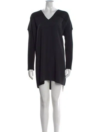 Pre-owned Costume National Wool Mini Dress In Black
