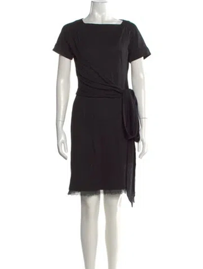 Pre-owned Costume National Wool Mini Dress In Black