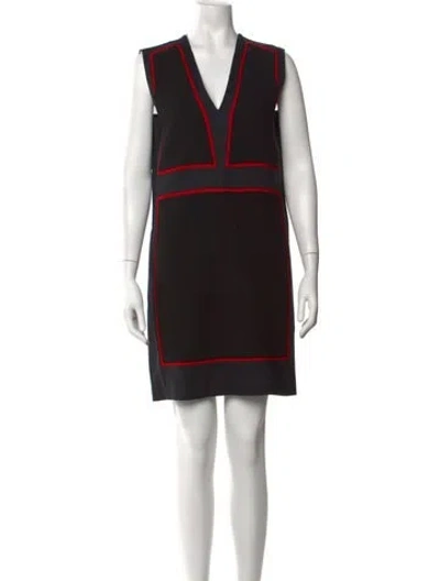 Pre-owned Costume National Wool Mini Dress In Black