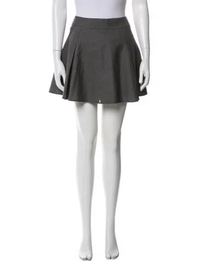 Pre-owned Costume National Wool Mini Skirt In Gray