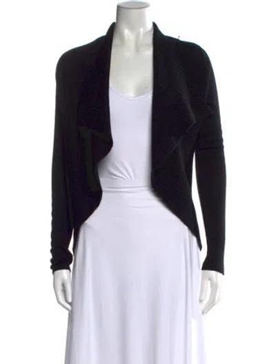Pre-owned Costume National Wool Open Front Sweater In Black