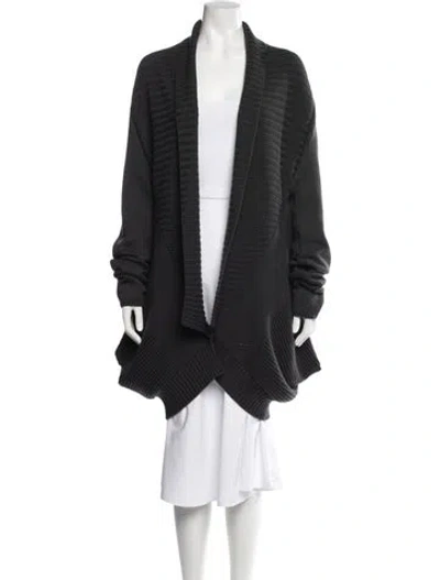 Pre-owned Costume National Wool Open Front Sweater In Grey