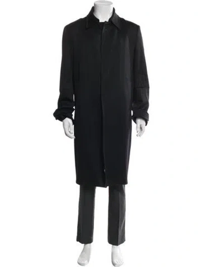 Pre-owned Costume National Wool Overcoat In Black