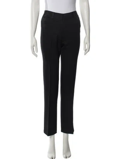 Pre-owned Costume National Wool Straight Leg Pants In Black
