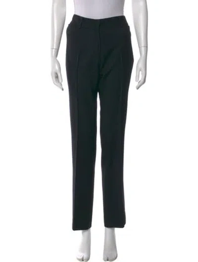 Pre-owned Costume National Wool Straight Leg Pants In Black