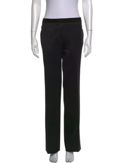 Pre-owned Costume National Wool Straight Leg Pants In Black