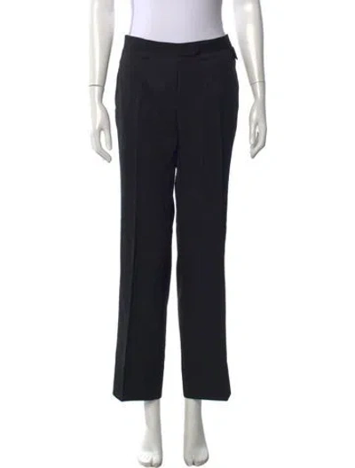 Pre-owned Costume National Wool Straight Leg Pants In Black