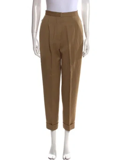 Pre-owned Costume National Wool Straight Leg Pants In Brown